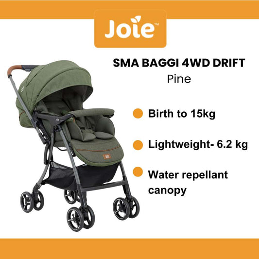 Joie SMA Baggi 4WD Drift Signature Stroller (Pine)