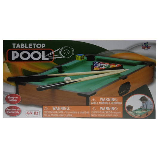 Wooden Tabletop Billiards Compact Pool Table Game