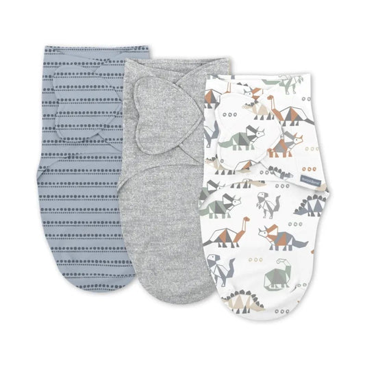 SwaddleMe Monogram 3-pack 100% Cotton Dino Mite Theme Suitable