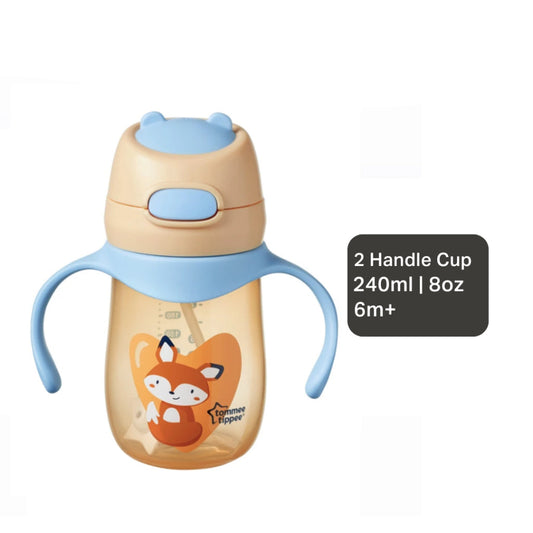 Tommee Tippee 240ml Superstar Two-Handle Weighted Straw Cup