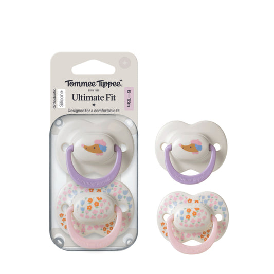 Tommee Tippee Decorated Ultimate Fit Girl Soother (2 Pack)