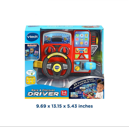 VTech Race & Discover Driver With Colorful Game Screen
