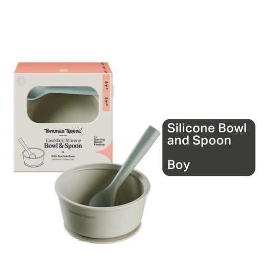 Tommee Tippee Easistick Silicone Bowl and Spoon- Green