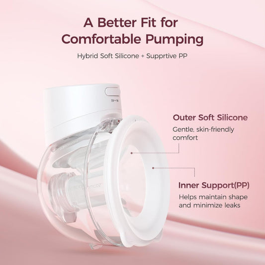 Momcozy Breast Pump S12 Pro Quick Hands-Free Wearable & Wireless Pump with DoubleFit Hybrid Flange