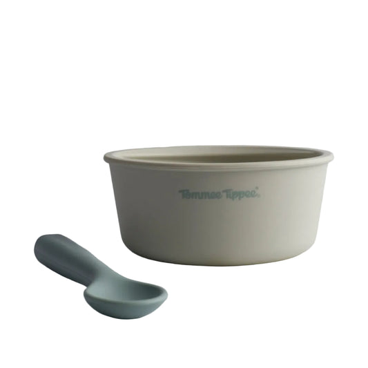 Tommee Tippee Easistick Silicone Bowl and Spoon- Green