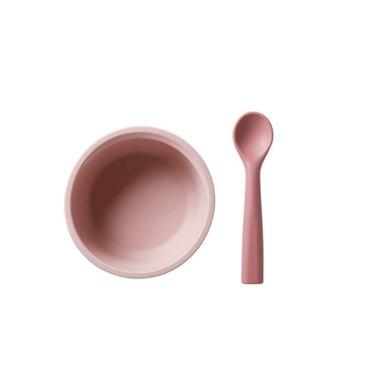 Tommee Tippee Easistick Silicone Bowl and Spoon- Pink