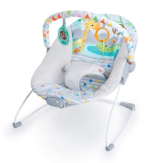Bright Starts Safari Fun Vibrating Baby Bouncer