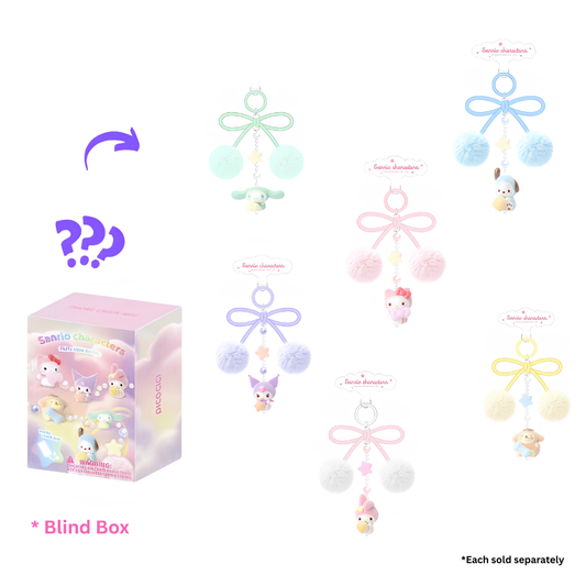 Sanrio Characters Fluffy Little Darling Series Phone Chain Blind Box