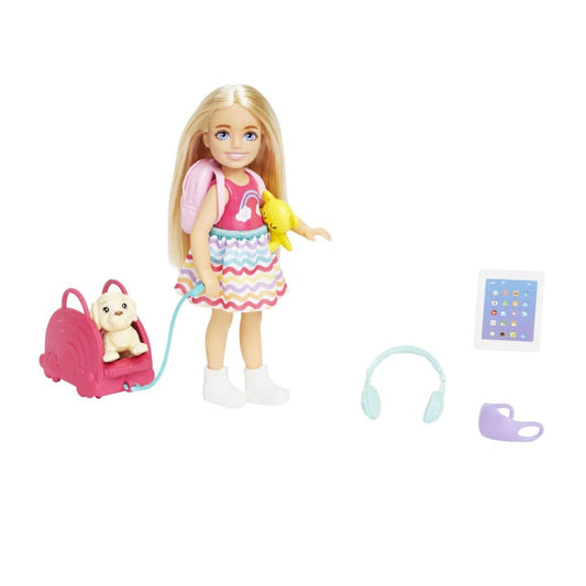 Barbie Chelsea Doll And Accessories Travel Set With Puppy 2.0
