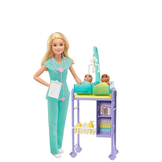 Barbie Careers Nurturing Playset Blonde Hair Doctor Doll & Playset